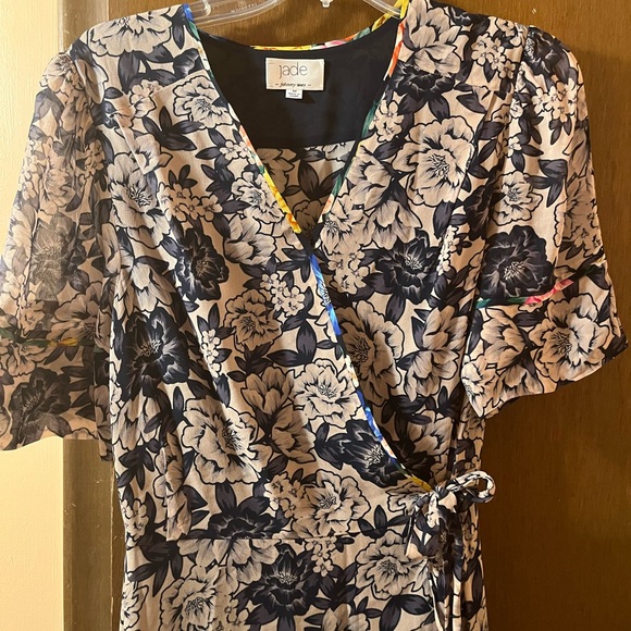 Jade Johnny Was Floral Print Wrap Midi Dress - Picture 7 of 9